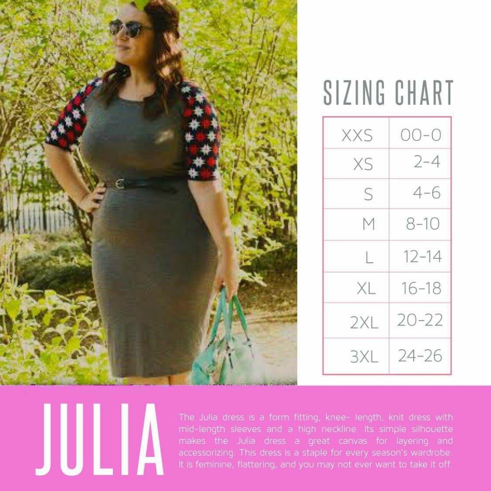 LulaRoe XL Julia Dress - Picture 2 of 3